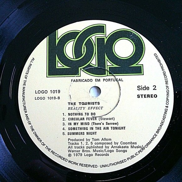 Vintage Vinyl THE TOURISTS Reality Effect Annie Lennox 1979 vinyl LP Eurythmics - Picture 8 of 16